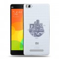 Полупрозрачный дизайнерский пластиковый чехол для Xiaomi Mi4i Прозрачные париж