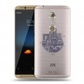 Полупрозрачный дизайнерский пластиковый чехол для ZTE Axon 7 Прозрачные париж