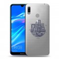 Полупрозрачный дизайнерский пластиковый чехол для Huawei Y6 (2019) Прозрачные париж