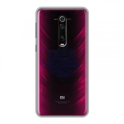 Полупрозрачный дизайнерский силиконовый чехол для Xiaomi RedMi K20 Прозрачные париж