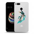 Полупрозрачный дизайнерский пластиковый чехол для Xiaomi Mi5X Прозрачные цветочки
