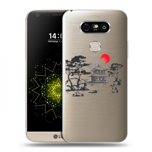 Полупрозрачный дизайнерский пластиковый чехол для LG G5 Прозрачная япония