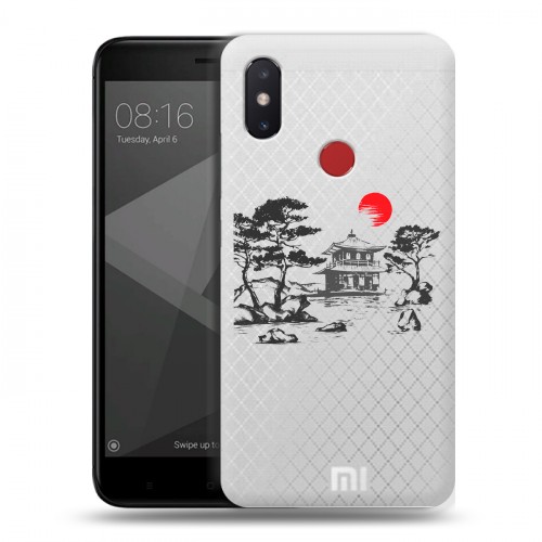 Полупрозрачный дизайнерский силиконовый чехол для Xiaomi Mi8 SE Прозрачная япония