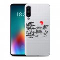 Полупрозрачный дизайнерский силиконовый чехол для Meizu 16T Прозрачная япония