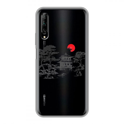 Полупрозрачный дизайнерский силиконовый чехол для Huawei Y9s Прозрачная япония