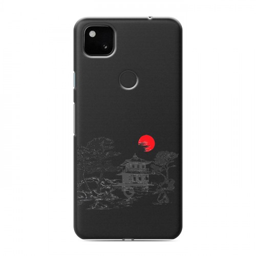 Полупрозрачный дизайнерский пластиковый чехол для Google Pixel 4a Прозрачная япония