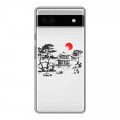 Полупрозрачный дизайнерский пластиковый чехол для Google Pixel 6a Прозрачная япония
