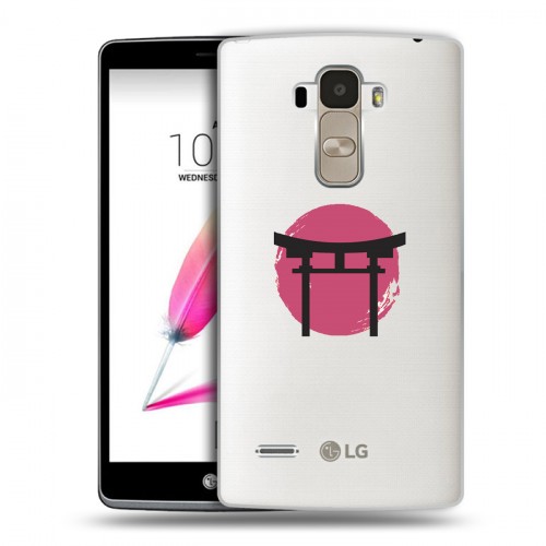 Полупрозрачный дизайнерский силиконовый чехол для LG G4 Stylus Прозрачная япония