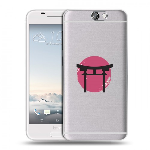 Полупрозрачный дизайнерский пластиковый чехол для HTC One A9 Прозрачная япония