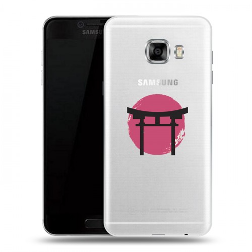 Полупрозрачный дизайнерский пластиковый чехол для Samsung Galaxy C5 Прозрачная япония