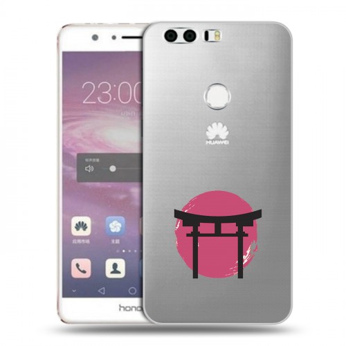 Полупрозрачный дизайнерский пластиковый чехол для Huawei Honor 8 Прозрачная япония