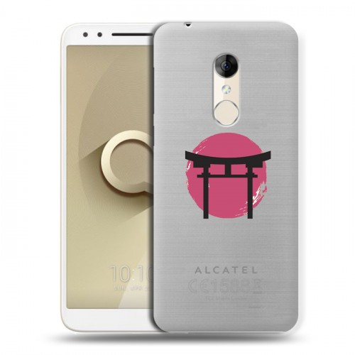 Полупрозрачный дизайнерский пластиковый чехол для Alcatel 3 Прозрачная япония