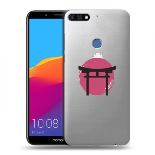 Полупрозрачный дизайнерский пластиковый чехол для Huawei Honor 7C Pro Прозрачная япония