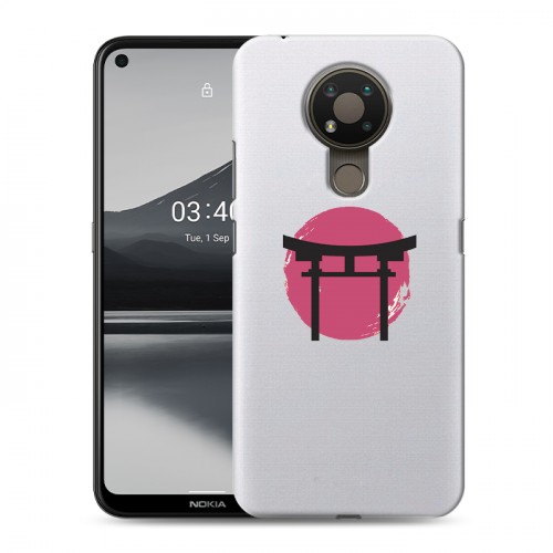 Полупрозрачный дизайнерский пластиковый чехол для Nokia 3.4 Прозрачная япония