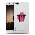 Полупрозрачный дизайнерский силиконовый чехол для Huawei Honor 6 Plus Прозрачная япония