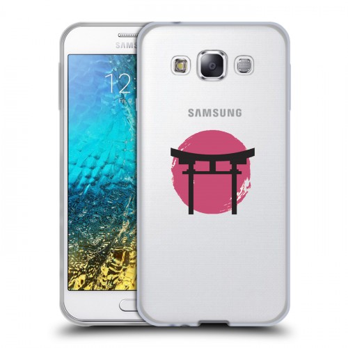 Полупрозрачный дизайнерский пластиковый чехол для Samsung Galaxy E5 Прозрачная япония