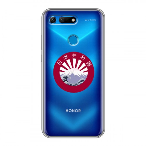 Полупрозрачный дизайнерский силиконовый чехол для Huawei Honor View 20 Прозрачная япония