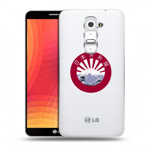 Полупрозрачный дизайнерский пластиковый чехол для LG Optimus G2 Прозрачная япония