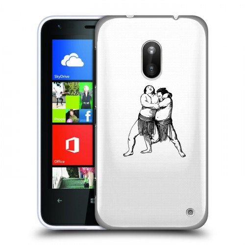 Полупрозрачный дизайнерский пластиковый чехол для Nokia Lumia 620 Прозрачная япония