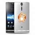 Полупрозрачный дизайнерский пластиковый чехол для Sony Xperia S Прозрачная япония