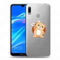 Полупрозрачный дизайнерский пластиковый чехол для Huawei Y6 (2019) Прозрачная япония