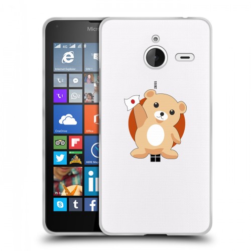 Полупрозрачный дизайнерский пластиковый чехол для Microsoft Lumia 640 XL Прозрачная япония