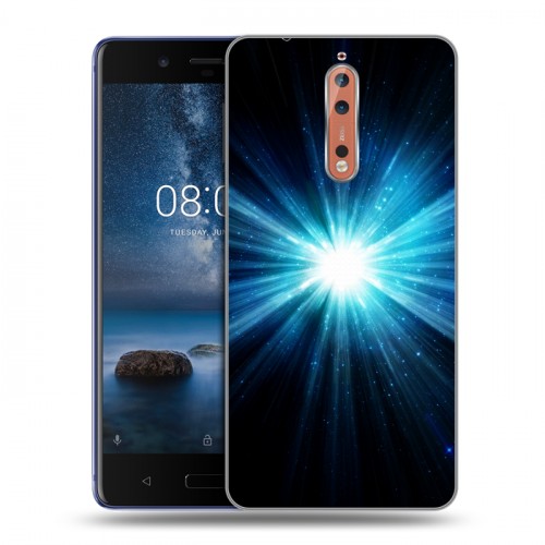 Дизайнерский пластиковый чехол для Nokia 8 Абстракции Сияние