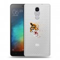 Полупрозрачный дизайнерский силиконовый чехол для Xiaomi RedMi Pro Прозрачные тигры