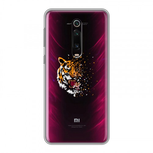 Полупрозрачный дизайнерский силиконовый чехол для Xiaomi RedMi K20 Прозрачные тигры