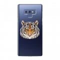 Полупрозрачный дизайнерский силиконовый с усиленными углами чехол для Samsung Galaxy Note 9 Прозрачные тигры