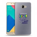 Полупрозрачный дизайнерский пластиковый чехол для Samsung Galaxy A9 Прозрачные тигры