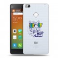 Полупрозрачный дизайнерский пластиковый чехол для Xiaomi Mi4S Прозрачные тигры