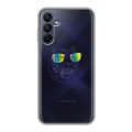 Полупрозрачный дизайнерский силиконовый чехол для Samsung Galaxy A15 Прозрачные тигры