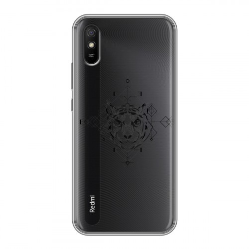 Полупрозрачный дизайнерский силиконовый чехол для Xiaomi RedMi 9A Прозрачные тигры