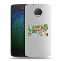 Полупрозрачный дизайнерский пластиковый чехол для Motorola Moto G5s Plus Прозрачные тигры