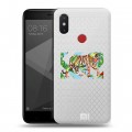 Полупрозрачный дизайнерский силиконовый чехол для Xiaomi Mi8 SE Прозрачные тигры