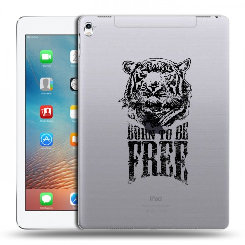 Полупрозрачный дизайнерский силиконовый чехол для Ipad Pro 9.7 Прозрачные тигры