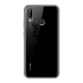 Полупрозрачный дизайнерский пластиковый чехол для Huawei P20 Lite Прозрачные тигры