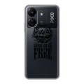 Полупрозрачный дизайнерский пластиковый чехол для Xiaomi Poco C65 Прозрачные тигры