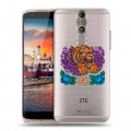 Полупрозрачный дизайнерский пластиковый чехол для ZTE Axon Mini Прозрачный тигр