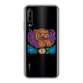 Полупрозрачный дизайнерский силиконовый чехол для Huawei Y9s Прозрачный тигр