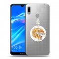 Полупрозрачный дизайнерский пластиковый чехол для Huawei Y6 (2019) Прозрачный тигр