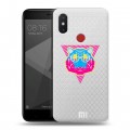 Полупрозрачный дизайнерский пластиковый чехол для Xiaomi Mi8 SE Прозрачный тигр