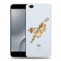 Полупрозрачный дизайнерский пластиковый чехол для Xiaomi Mi5C Прозрачный тигр