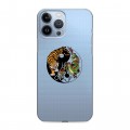 Полупрозрачный дизайнерский пластиковый чехол для Iphone 13 Pro Max Прозрачный тигр
