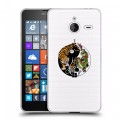 Полупрозрачный дизайнерский пластиковый чехол для Microsoft Lumia 640 XL Прозрачный тигр