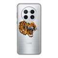 Полупрозрачный дизайнерский силиконовый чехол для Huawei Mate 50 Pro Прозрачный тигр