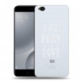 Полупрозрачный дизайнерский пластиковый чехол для Xiaomi Mi5C Прозрачные надписи 1