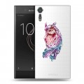 Полупрозрачный дизайнерский пластиковый чехол для Sony Xperia XZs Совы