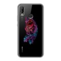 Полупрозрачный дизайнерский пластиковый чехол для Huawei P20 Lite Совы